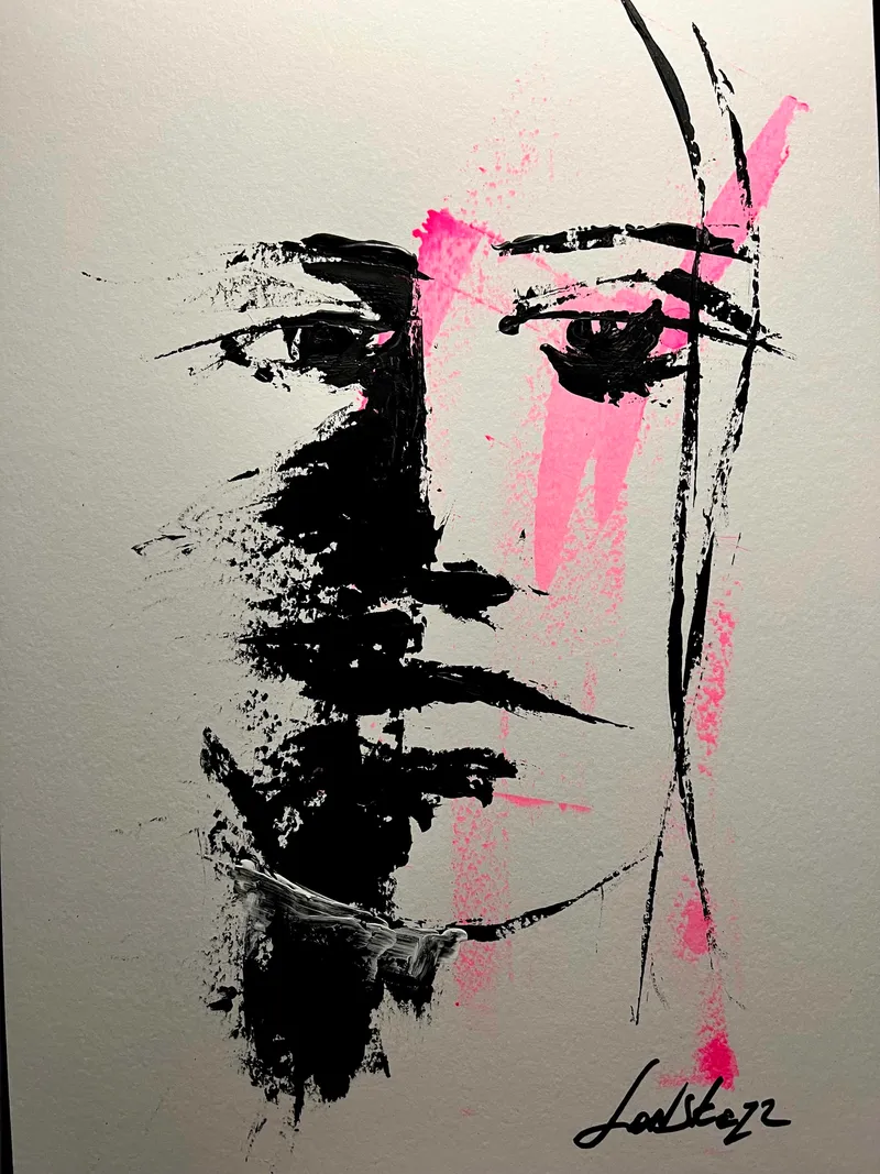 Painting “Femininity in Colors #2” (2022) by Irina Lonskaya, acrylic on paper
