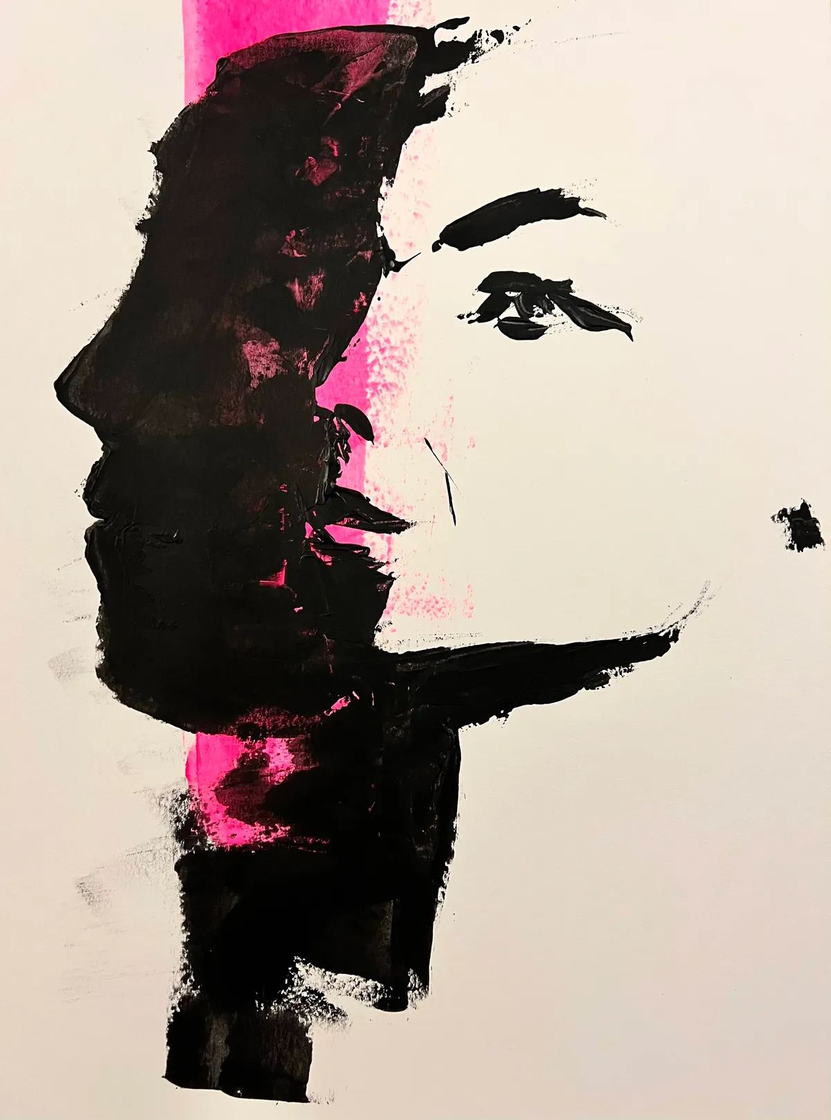 Painting “Femininity in Colors #4” (2022) by Irina Lonskaya, acrylic on paper