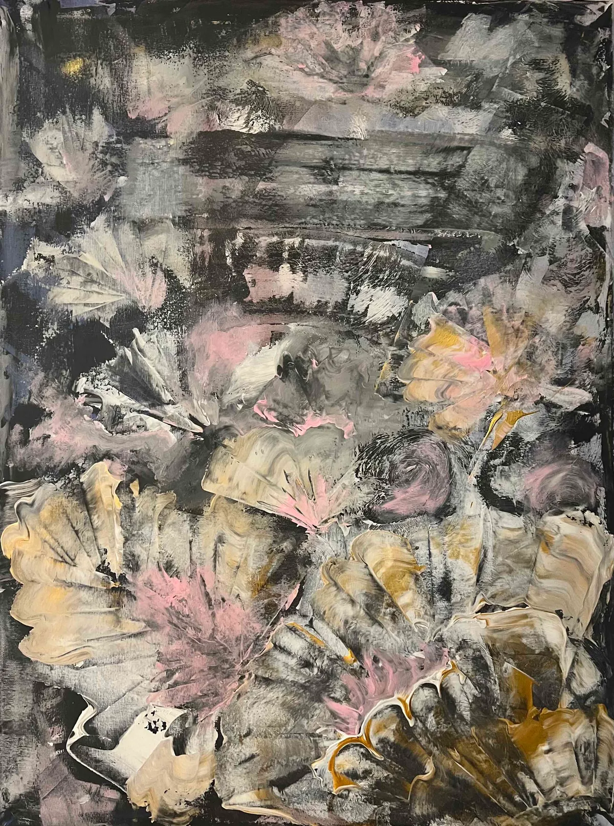 Painting “Garden” (2023) by Irina Lonskaya, acrylic, canvas