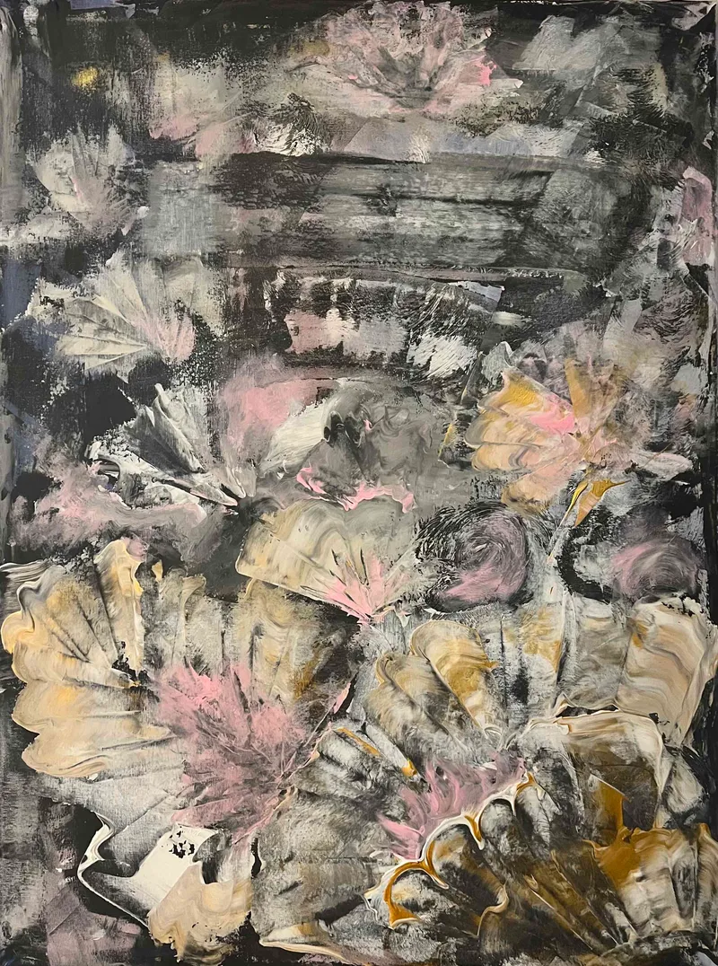 Painting “Garden” (2023) by Irina Lonskaya, acrylic, canvas