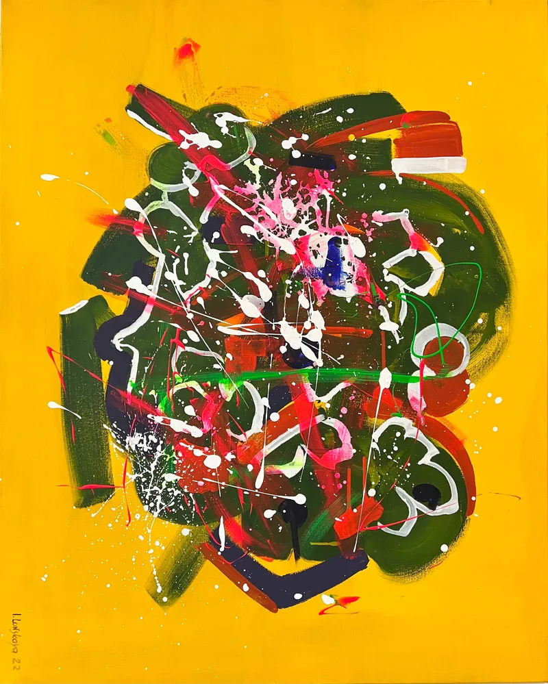 Painting “Hope” (2022) by Irina Lonskaya, acrylic, oil, canvas