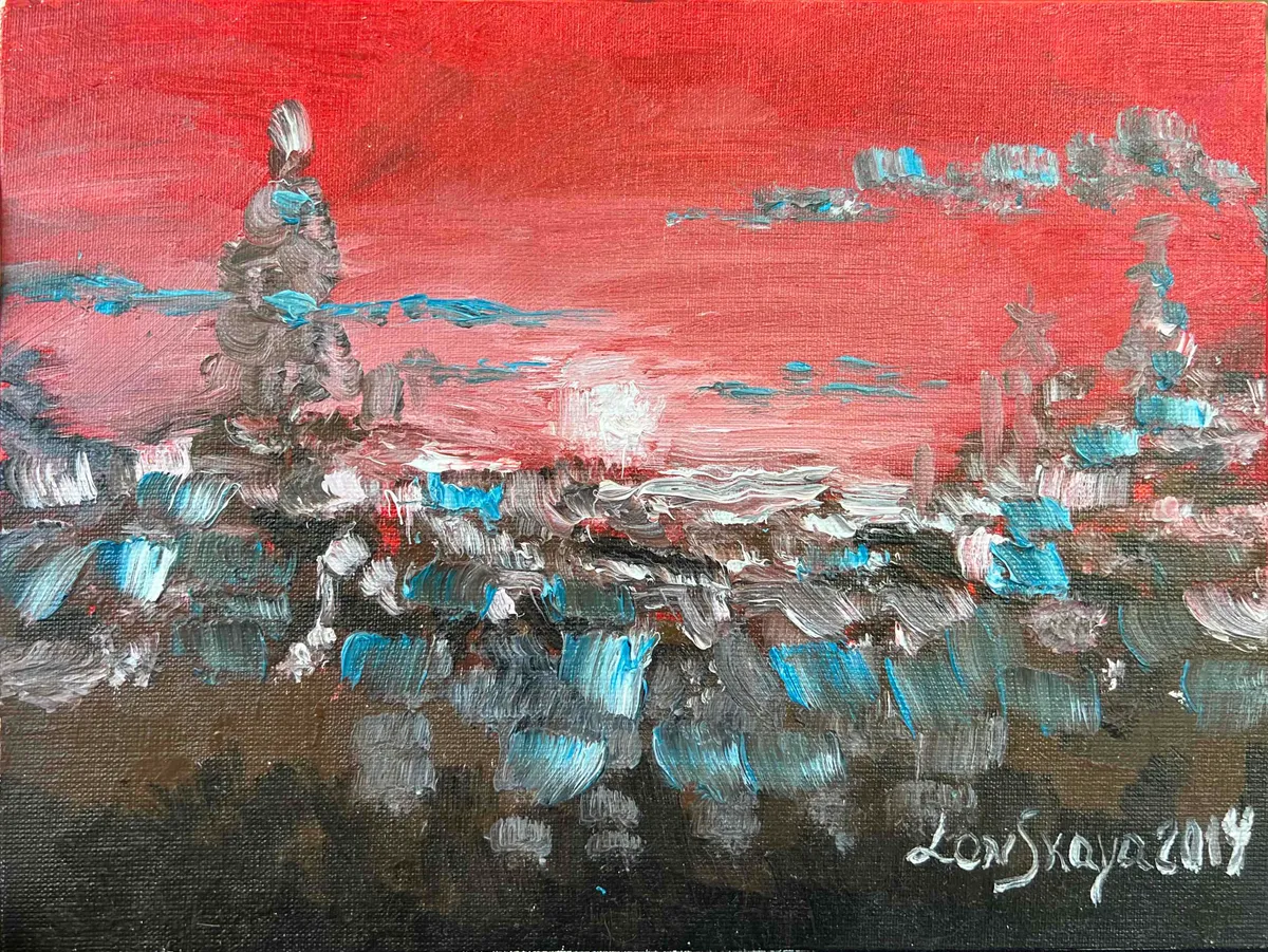 Painting “Lviv” (2014) by Irina Lonskaya, oil, canvas