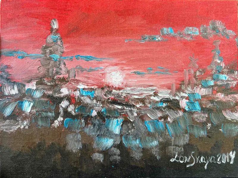 Painting “Lviv” (2014) by Irina Lonskaya, oil, canvas
