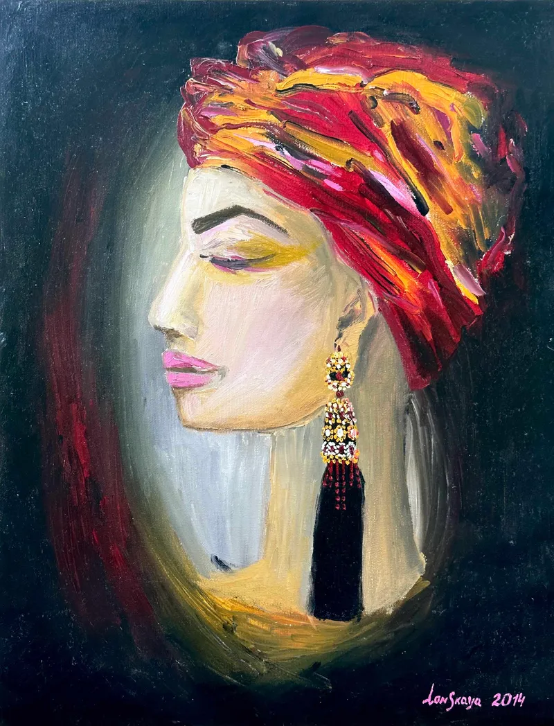 Painting “Pomegranate brush” (2014) by Irina Lonskaya, oil, canvas